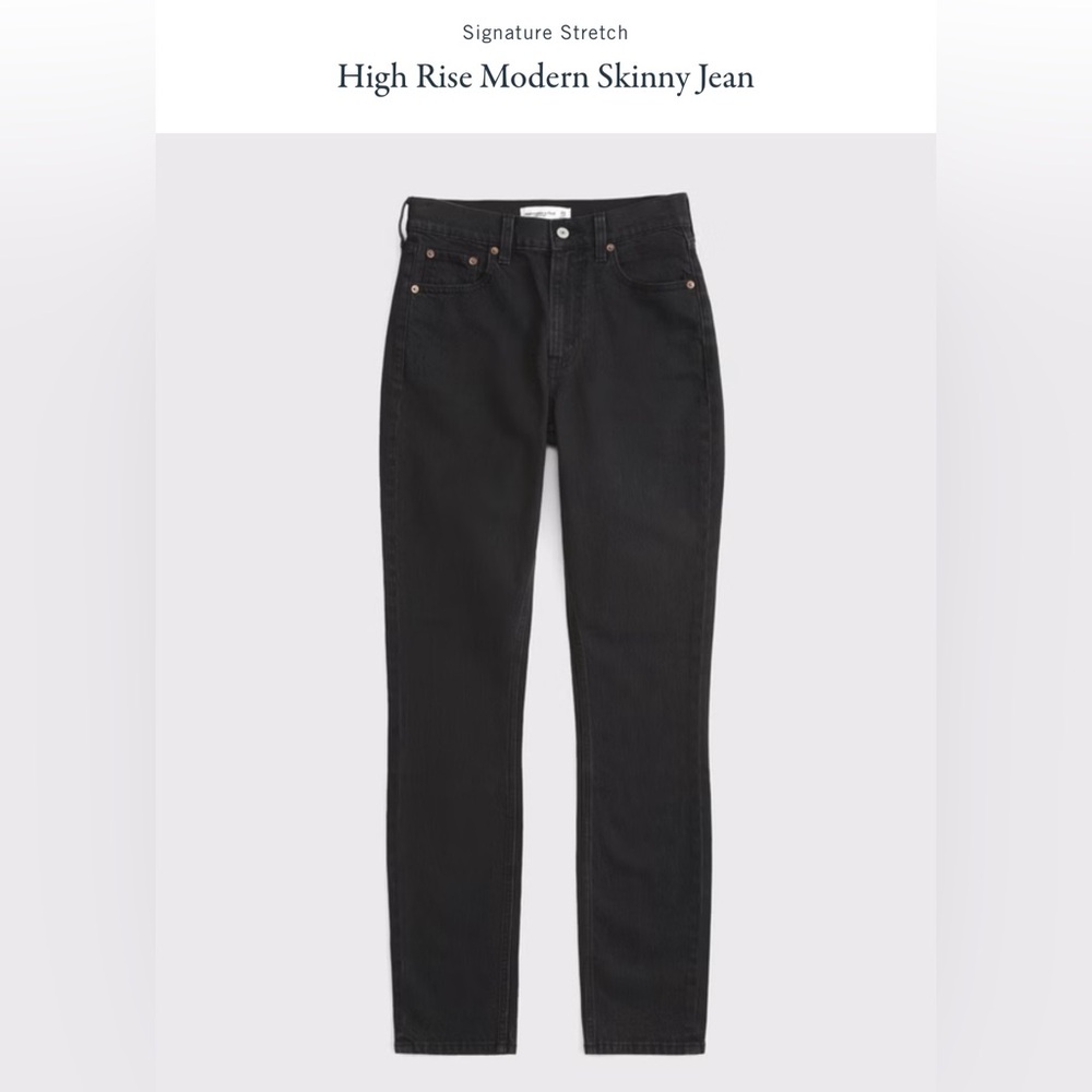 Abercrombie & Fitch Black High Rise Modern Skinny Jeans